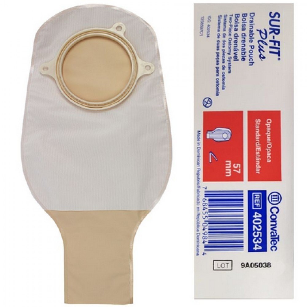 Clostomy 57mm Convatec Surfit Plus Drainable Bag wefer Pouch- set