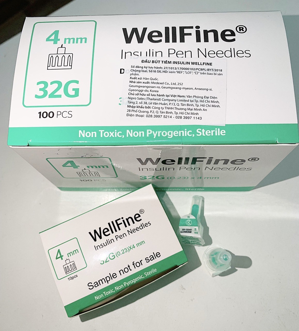 WellFine Insulin Pen Needle 4mm (32G) - 100 pcs
