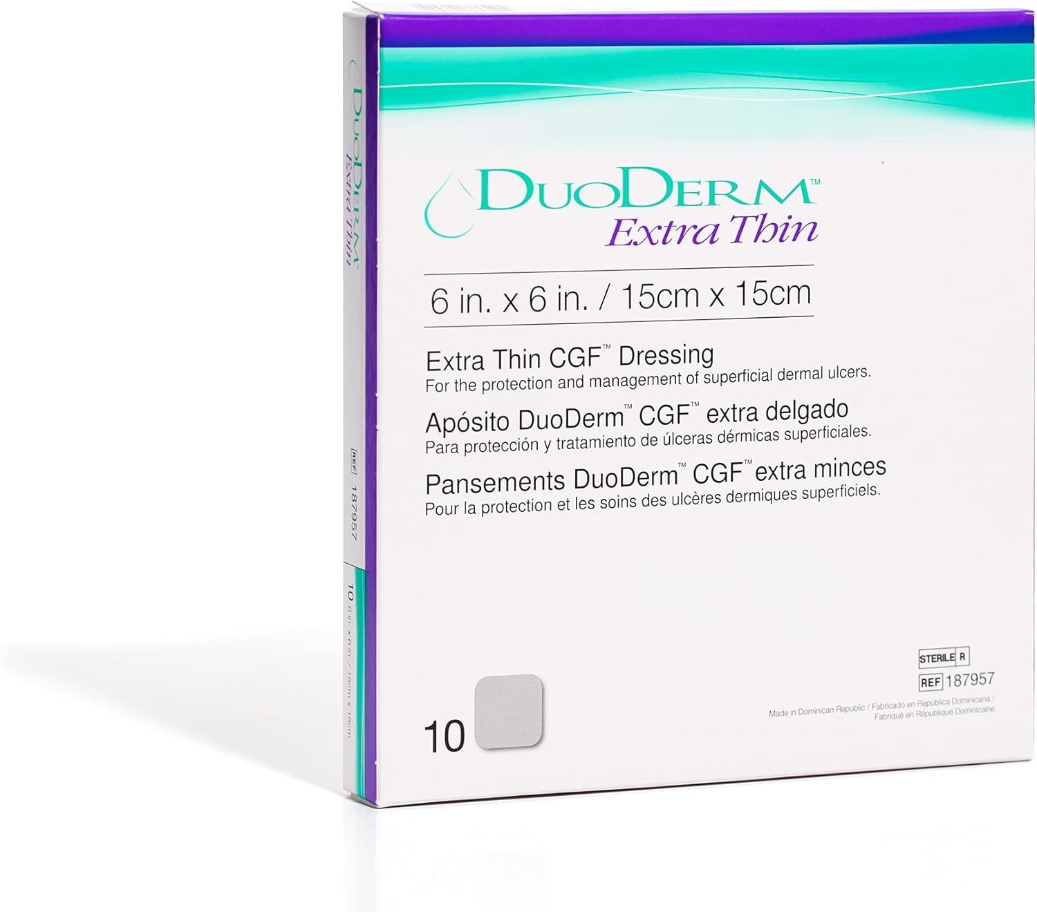 6X6 Duoderm Extra Thin Hydrocolloid Dressing