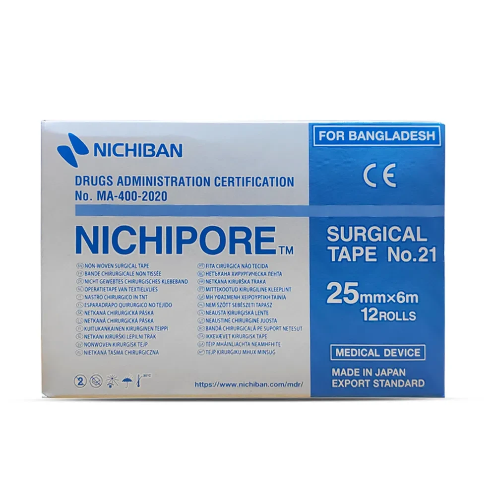 Nichipore Surgical Tape 25mm X 6m (12 Rolls)