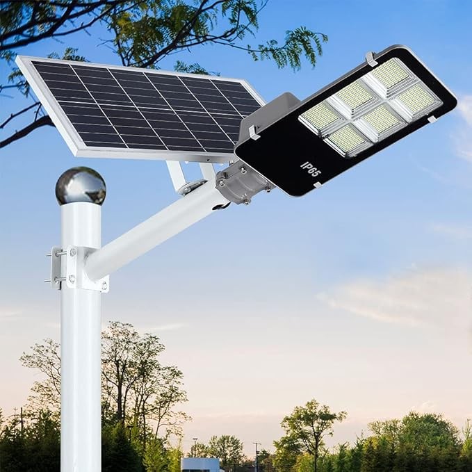600W Split Type Solar Street Light – High Brightness with Remote & Sensor