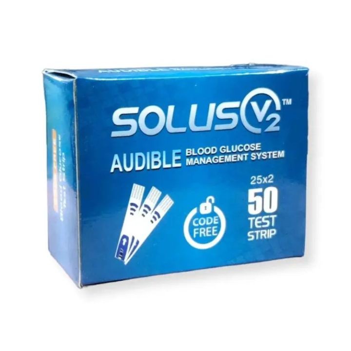 Solus V2 Blood Glucose Test Strips 25 strips