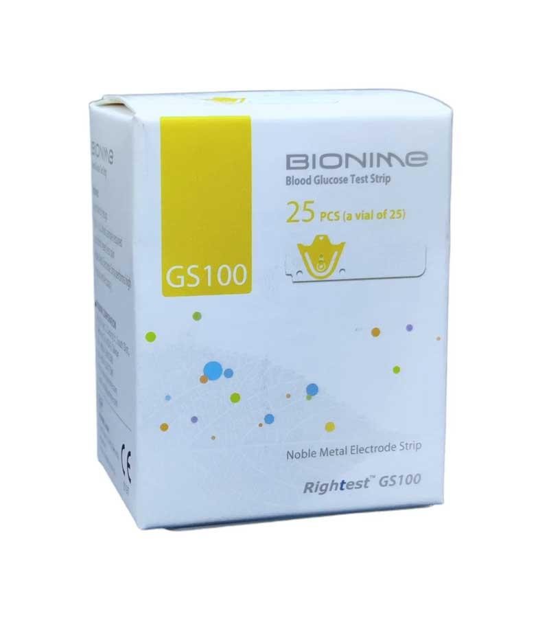 Bionime Blood Glucose GS100 Strip 25's Pack