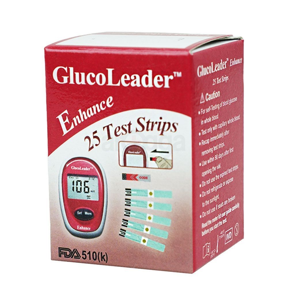 Glucoleader Enhance Blood Glucose Test Strips (Blue) 25pcs
