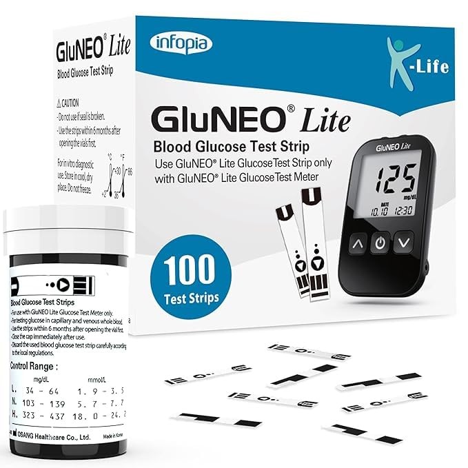 GluNeo Lite Strip Blood Glucose 50's Box