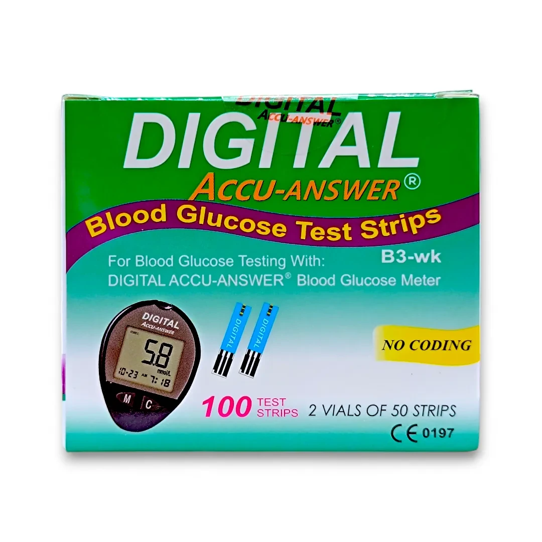 Digital Accu-Answer Blood Glucose Strip – 50 Pcs