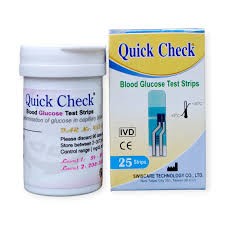 Quick Check Blood Glucose Test Strips - 25 pcs