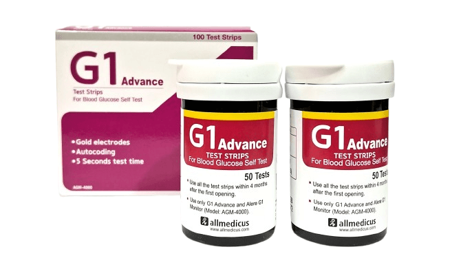 G1 Advance Blood Glucose Strip 50's Vial