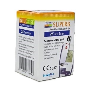 SUPERB Blood Glucose Test Strips 25's Box