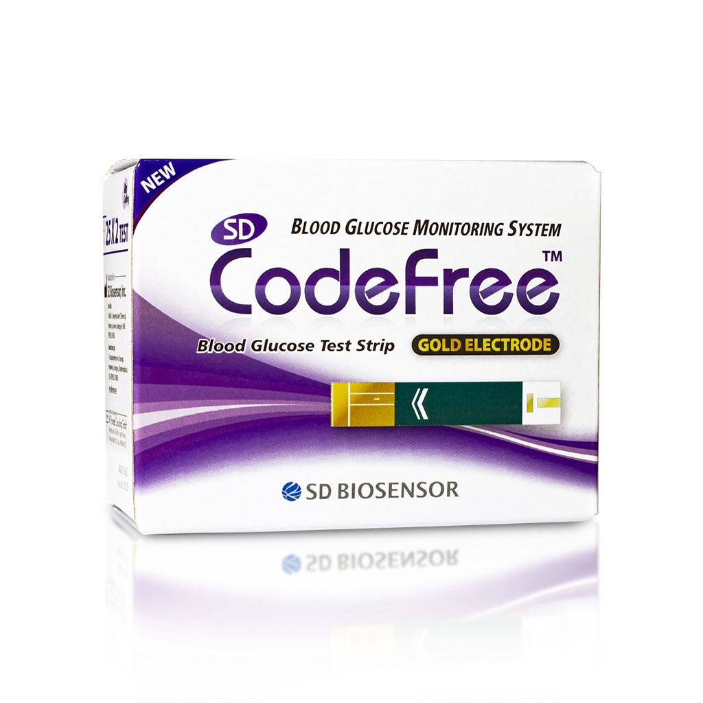SD CodeFree Blood Glucose Test Strips 25*2= 50 Box