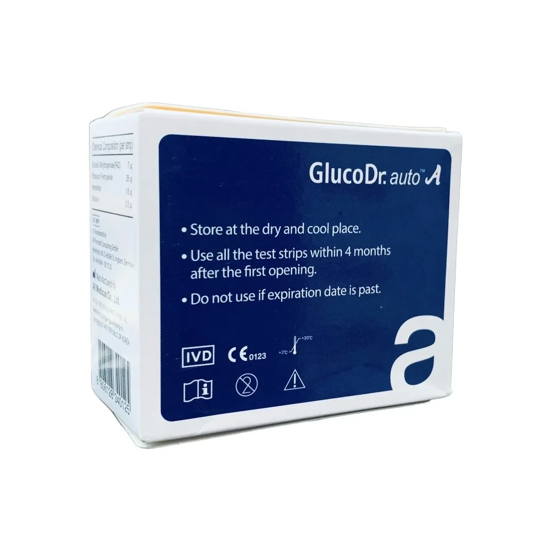 GlucoDr. AGM-4000 Auto-A Blood Glucose Test Strips 25*2= 50 Box