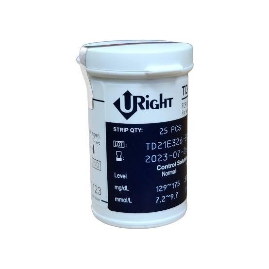 URight TD-4267 Blood Glucose Test Strips 25 box