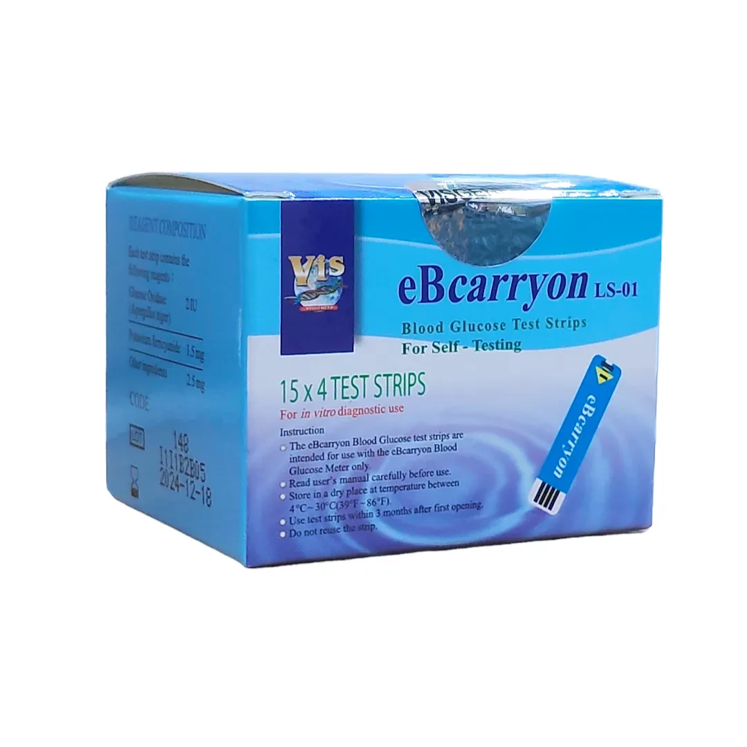 Ebcarryon LS01 Blood Glucose Test Strips (60 Strip)