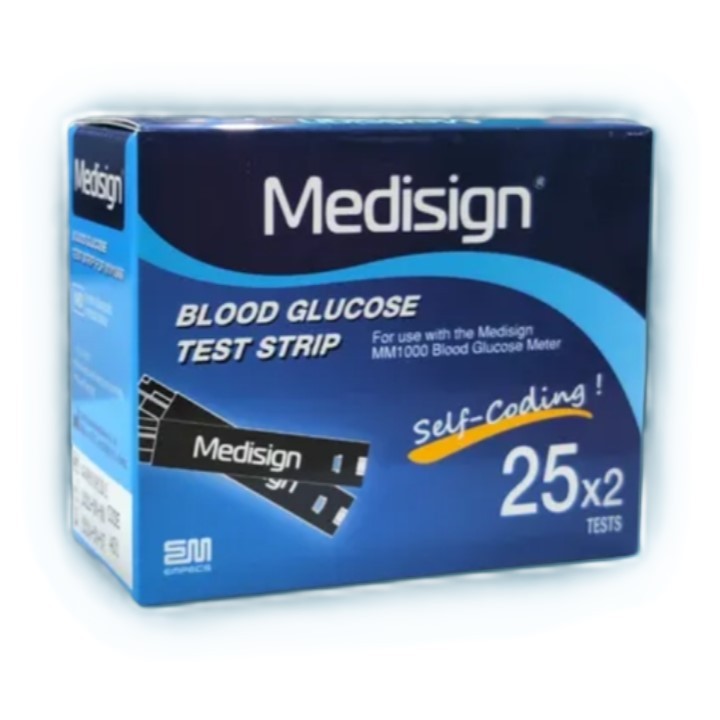 Medisign MM1000 Blood Glucose Test Strip – 50 pcs