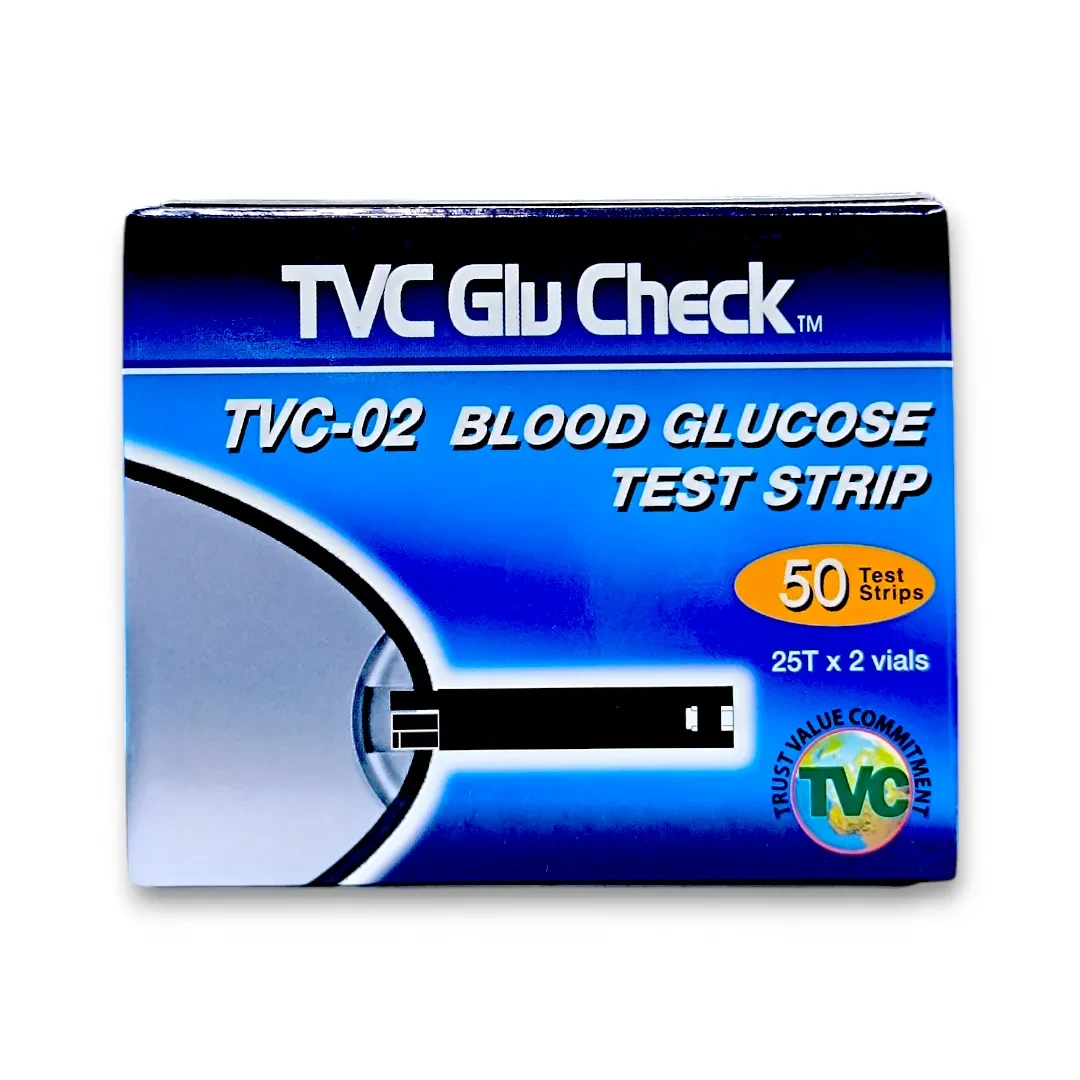 TVC-02 Glu Check Blood Glucose Test Strip – 50 pcs