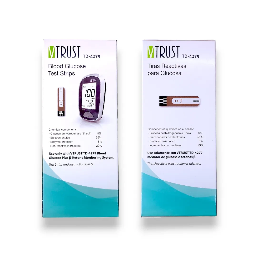VTRUST TD-4279 Blood Glucose Test Strips - 50 Pcs