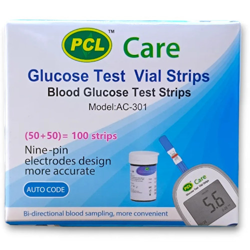 PCL Care (AC-301) Blood Glucose Test Strips 100/Pcs