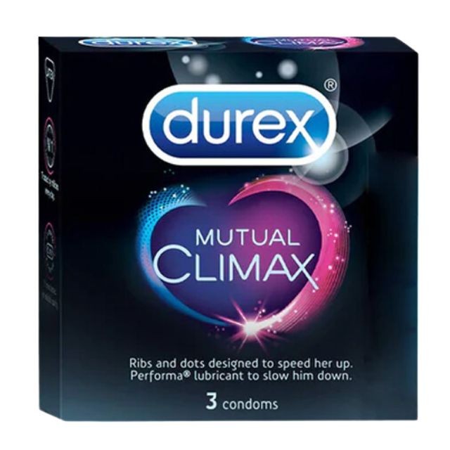 Durex Mutual Climax Dotted and Ribbed Condom - 3Pcs Pack(India)