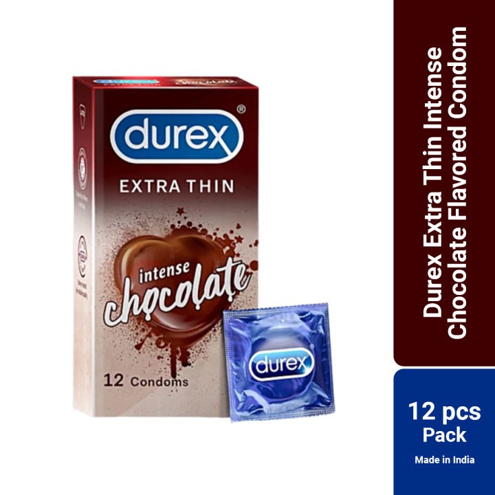 Durex Extra Thin Intense Chocolate Flavoured Condom - 12Pcs Pack
