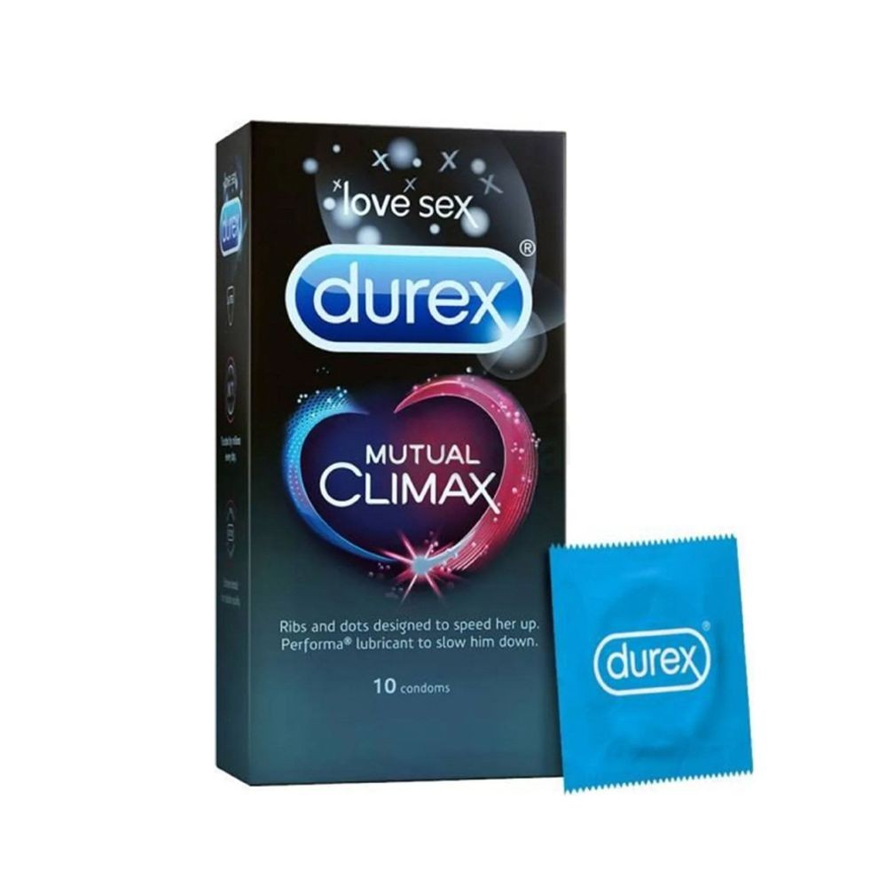 Durex Mutual Climax Dotted and Ribbed Condom - 10Pcs Pack
