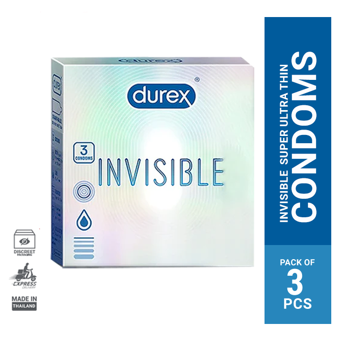 Durex Invisible Super Ultra Thin Condom - 3Pcs Pack(Thailand)