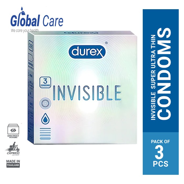 Durex Invisible Super Ultra Thin Condom - 3Pcs Pack(Thailand)