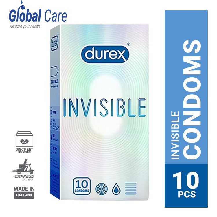 Durex Invisible Super Ultra Thin Condom - 10Pcs Pack(Thailand)
