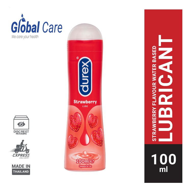 Durex Play Sweet Strawberry Flavoured Lubricant Lube Gel - 100ml