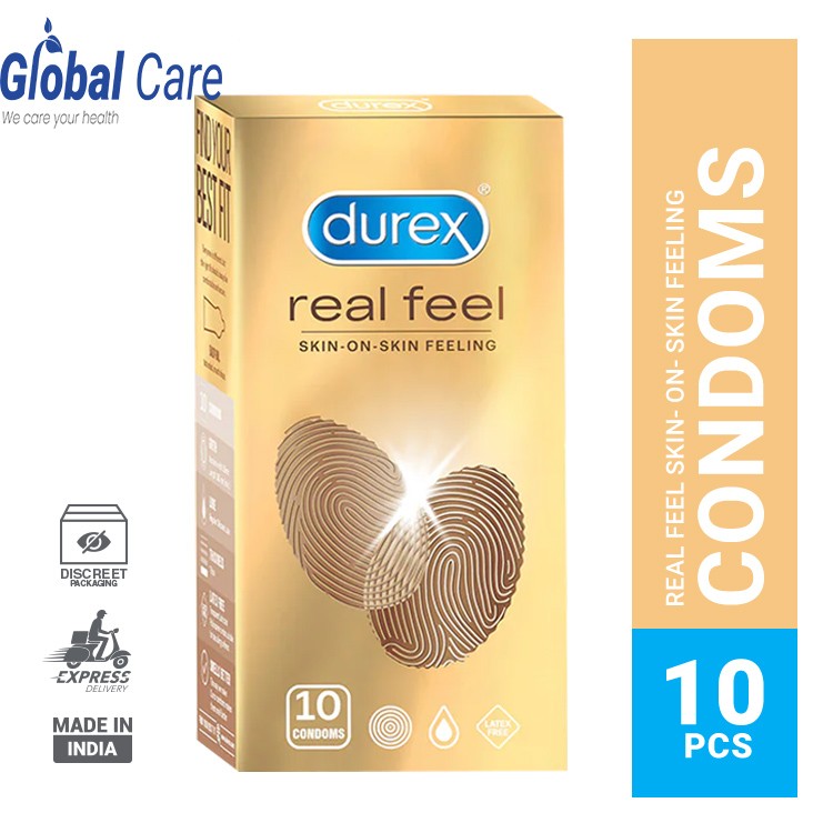 Durex Real Feel Skin on Skin Feeling Condom - 10Pcs Pack(Thailand)