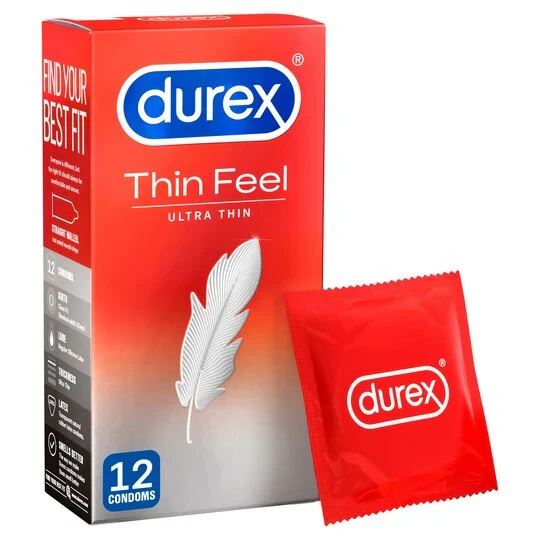 Durex Thin Feel Ultra Thin So You Feel Even More Condom 52mm - 12Pcs Pack