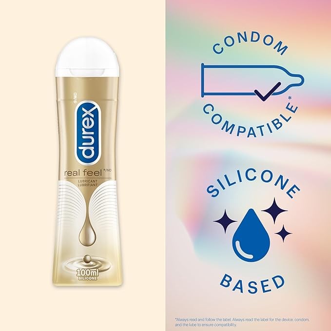 Durex Real Feel Intimate Lubricant | Silicone Based Lube Gel for Men & Women - 50ml (Thailand)