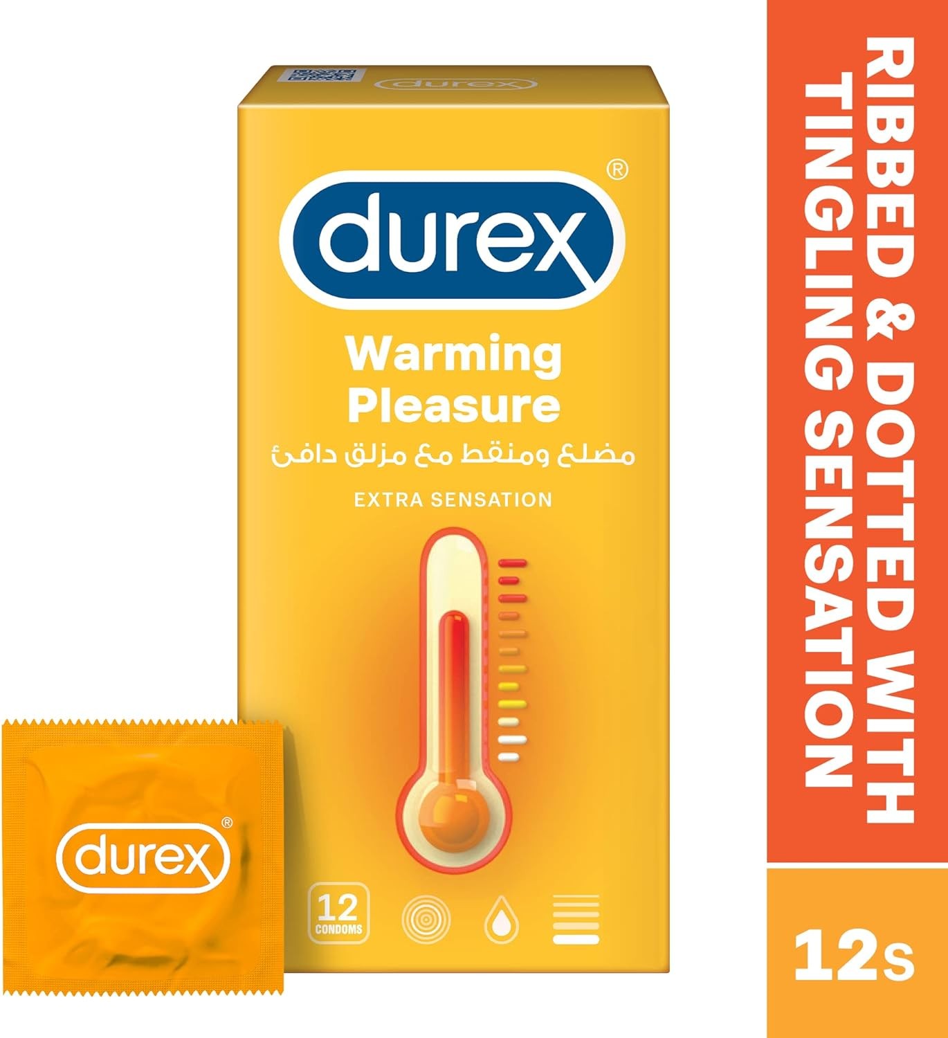 Durex Warming Pleasure Extra Sensation Condom - 12pcs Pack