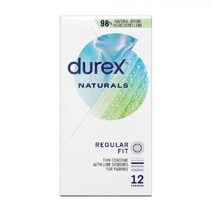 Durex Naturals Regular Fit Condom -12Pcs Pack(UK)