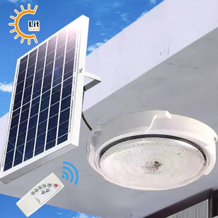 Solar Ceiling/Pendant Lights Indoor Intelligent LED Lamp with Remote Control